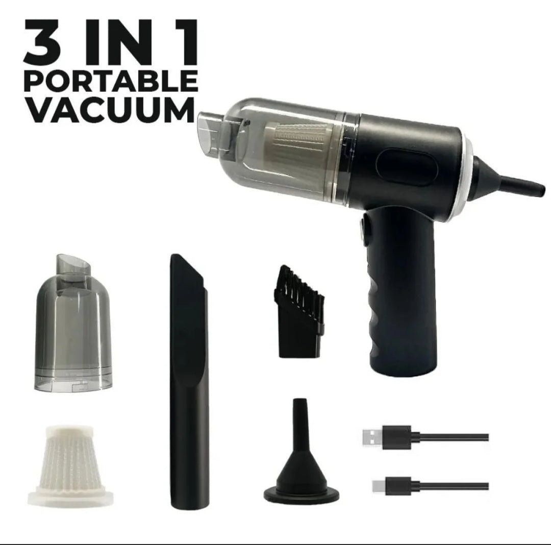 3-in-1 Portable Vacuum Cleaner – Compact Multi-Function Cleaning Tool