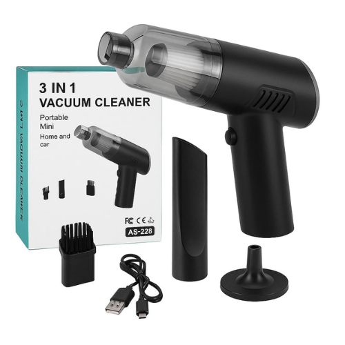 3-in-1 Portable Vacuum Cleaner – Compact Multi-Function Cleaning Tool